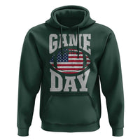 Game Day Football Hoodie Funny Sunday Retro Patriotic American Flag - Wonder Print Shop