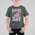 Game Day Football T Shirt For Kid Funny Sunday Retro Patriotic American Flag - Wonder Print Shop