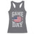 Game Day Football Racerback Tank Top Funny Sunday Retro Patriotic American Flag - Wonder Print Shop