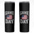 Game Day Football Skinny Tumbler Funny Sunday Retro Patriotic American Flag - Wonder Print Shop