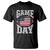 Game Day Football T Shirt Funny Sunday Retro Patriotic American Flag - Wonder Print Shop