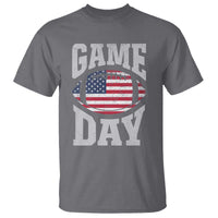 Game Day Football T Shirt Funny Sunday Retro Patriotic American Flag - Wonder Print Shop
