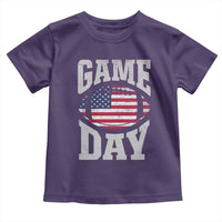Game Day Football Toddler T Shirt Funny Sunday Retro Patriotic American Flag - Wonder Print Shop