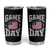 Game Day Football Tumbler Cup Funny Sunday Retro Patriotic American Flag - Wonder Print Shop
