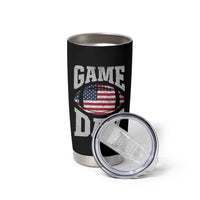 Game Day Football Tumbler Cup Funny Sunday Retro Patriotic American Flag - Wonder Print Shop