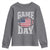 Game Day Football Youth Sweatshirt Funny Sunday Retro Patriotic American Flag - Wonder Print Shop