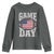 Game Day Football Youth Sweatshirt Funny Sunday Retro Patriotic American Flag - Wonder Print Shop