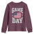 Game Day Football Youth Sweatshirt Funny Sunday Retro Patriotic American Flag - Wonder Print Shop