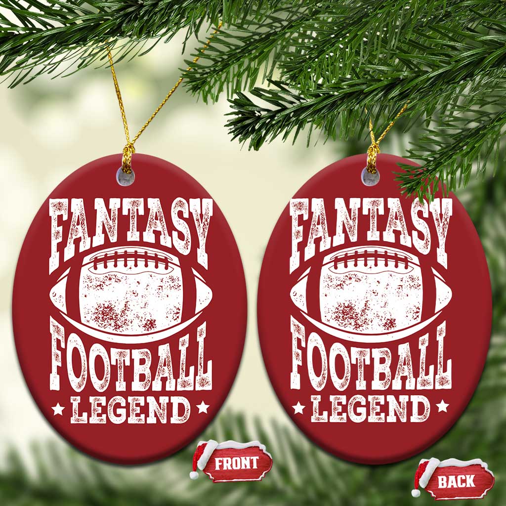 Fantasy Football Legend Christmas Ornament Funny Gameday Dad - Wonder Print Shop
