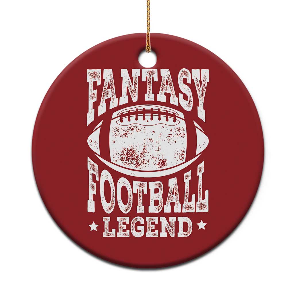 Fantasy Football Legend Christmas Ornament Funny Gameday Dad - Wonder Print Shop