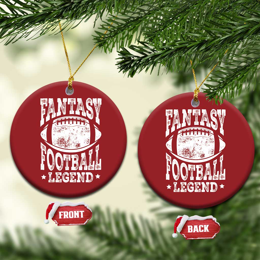 Fantasy Football Legend Christmas Ornament Funny Gameday Dad - Wonder Print Shop