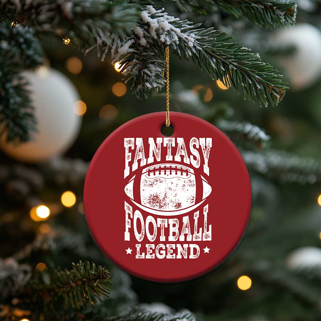 Fantasy Football Legend Christmas Ornament Funny Gameday Dad - Wonder Print Shop