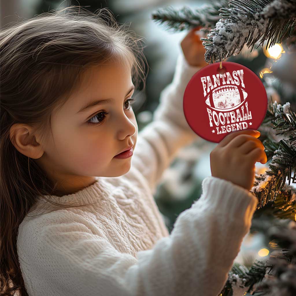 Fantasy Football Legend Christmas Ornament Funny Gameday Dad - Wonder Print Shop