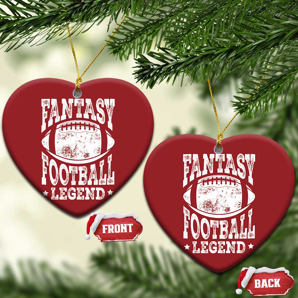 Fantasy Football Legend Christmas Ornament Funny Gameday Dad - Wonder Print Shop