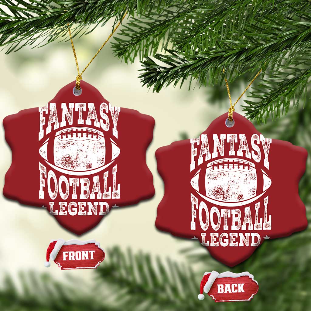 Fantasy Football Legend Christmas Ornament Funny Gameday Dad - Wonder Print Shop