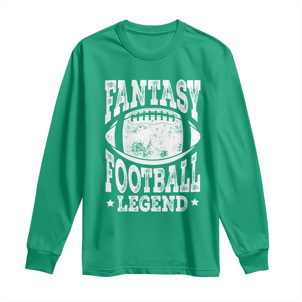 Fantasy Football Legend Long Sleeve Shirt Funny Gameday Dad - Wonder Print Shop