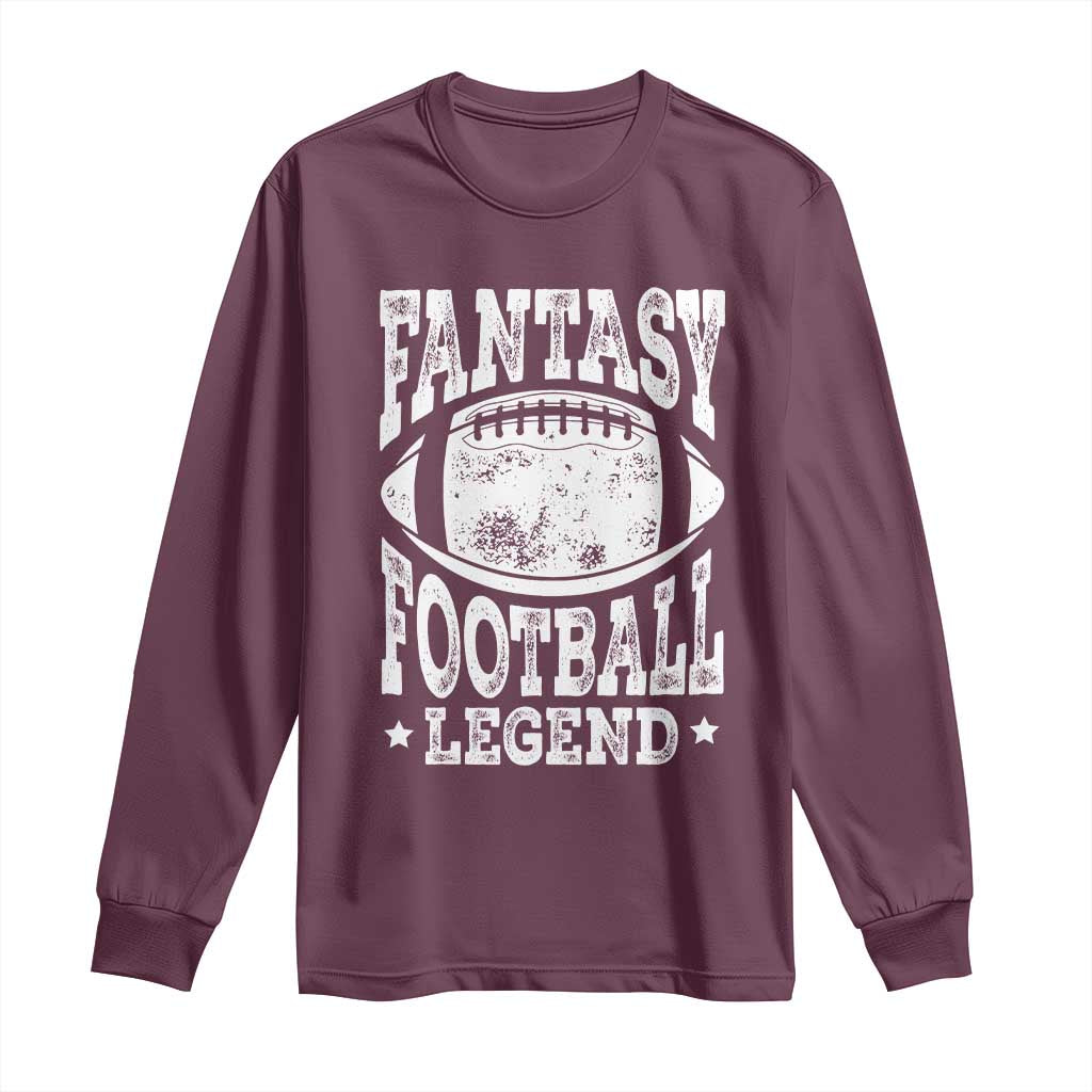 Fantasy Football Legend Long Sleeve Shirt Funny Gameday Dad - Wonder Print Shop