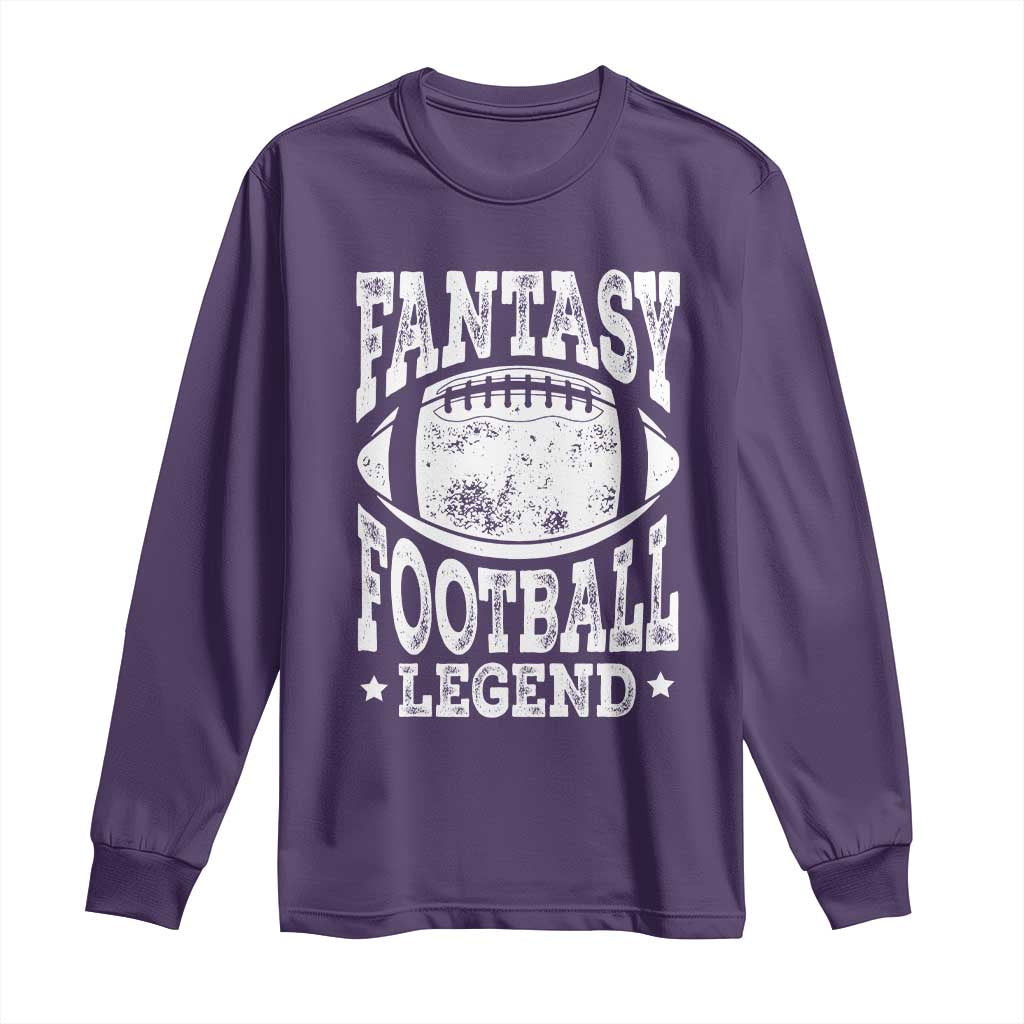 Fantasy Football Legend Long Sleeve Shirt Funny Gameday Dad - Wonder Print Shop