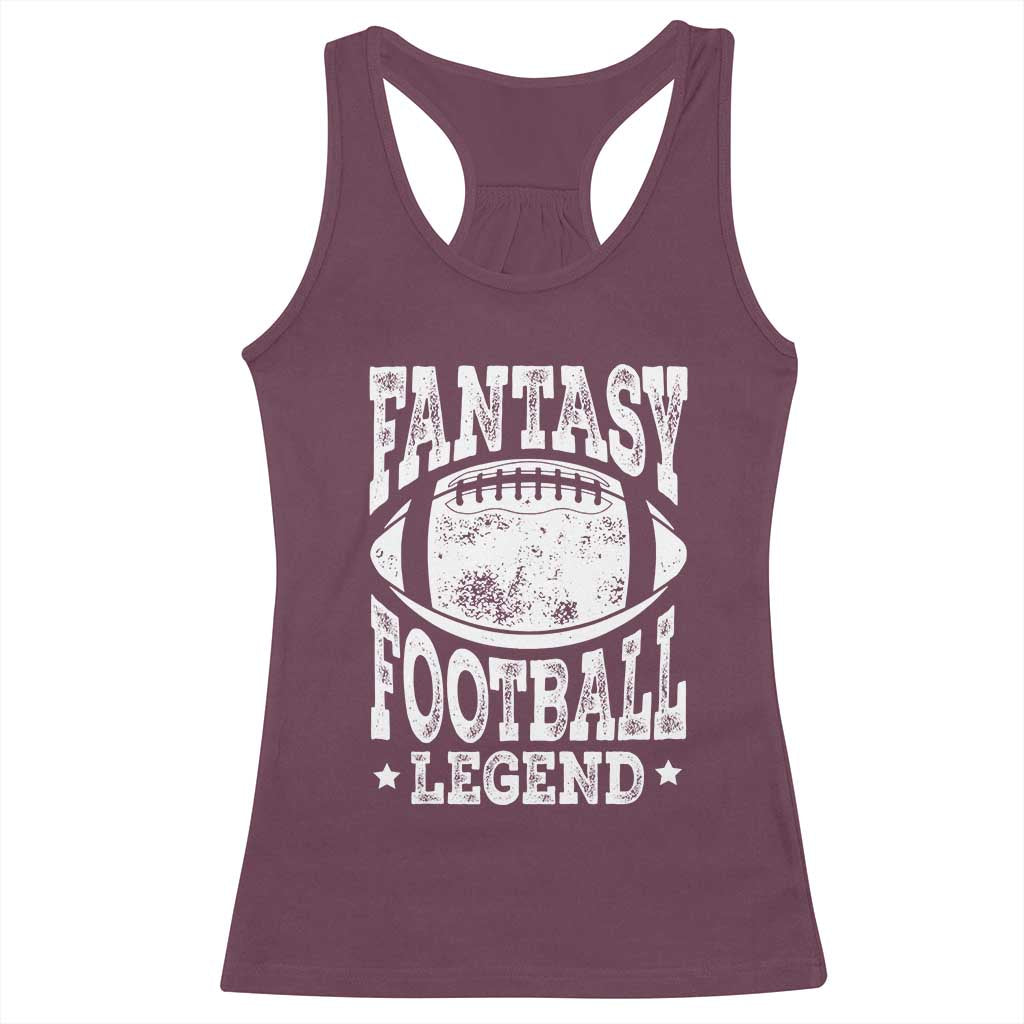 Fantasy Football Legend Racerback Tank Top Funny Gameday Dad - Wonder Print Shop