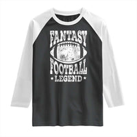 Fantasy Football Legend Raglan Shirt Funny Gameday Dad - Wonder Print Shop