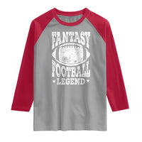 Fantasy Football Legend Raglan Shirt Funny Gameday Dad - Wonder Print Shop