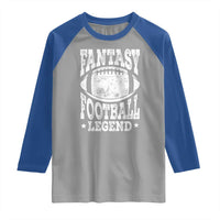 Fantasy Football Legend Raglan Shirt Funny Gameday Dad - Wonder Print Shop