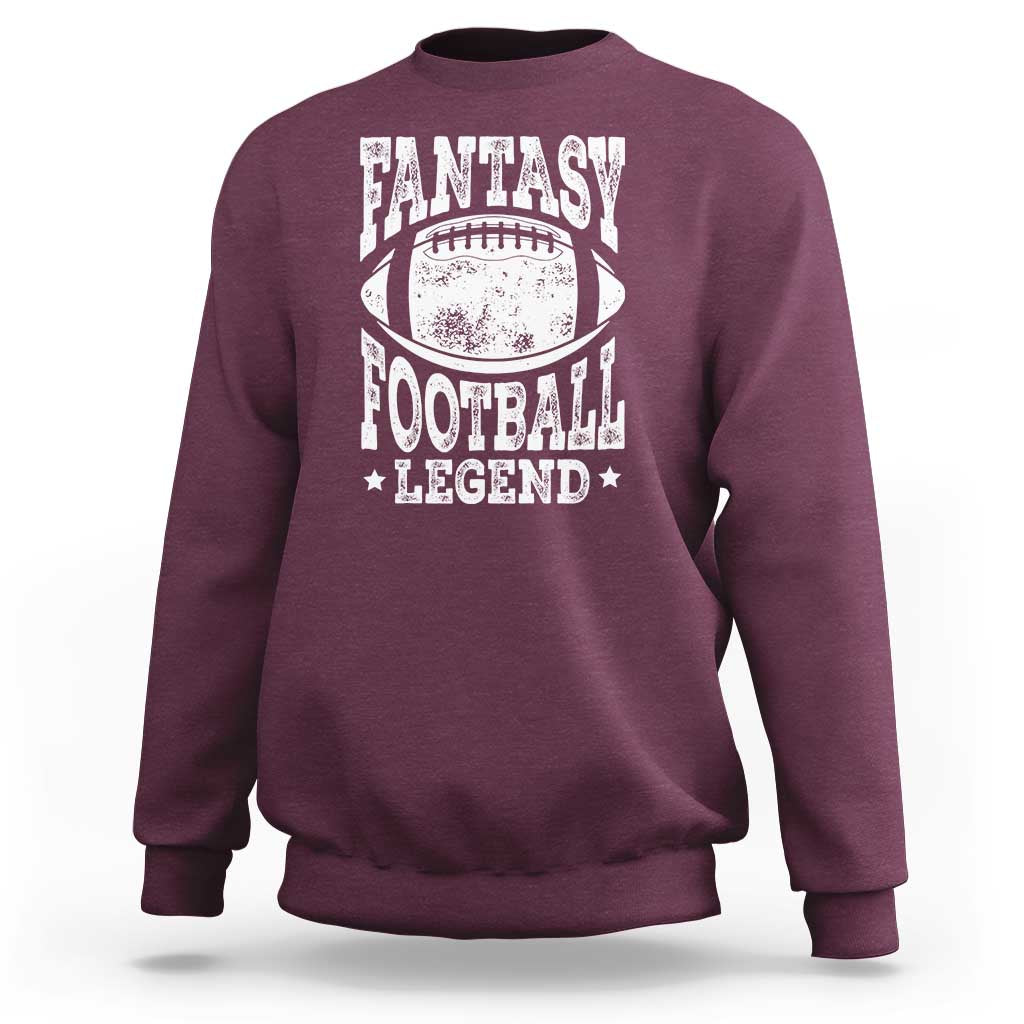 Fantasy Football Legend Sweatshirt Funny Gameday Dad - Wonder Print Shop
