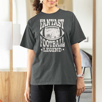 Fantasy Football Legend T Shirt For Women Funny Gameday Dad - Wonder Print Shop