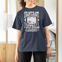 Fantasy Football Legend T Shirt For Women Funny Gameday Dad - Wonder Print Shop