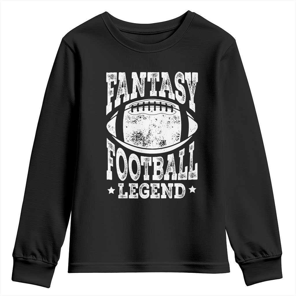 Fantasy Football Legend Youth Sweatshirt Funny Gameday Dad - Wonder Print Shop