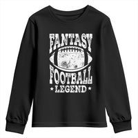 Fantasy Football Legend Youth Sweatshirt Funny Gameday Dad - Wonder Print Shop