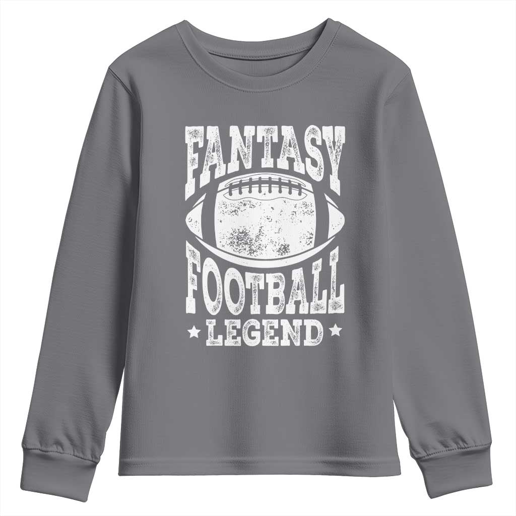 Fantasy Football Legend Youth Sweatshirt Funny Gameday Dad - Wonder Print Shop