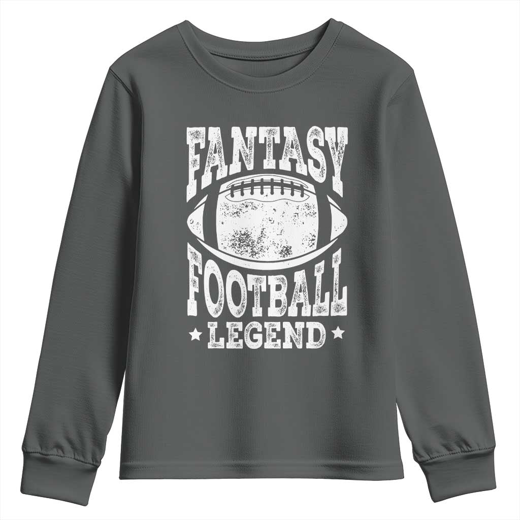 Fantasy Football Legend Youth Sweatshirt Funny Gameday Dad - Wonder Print Shop