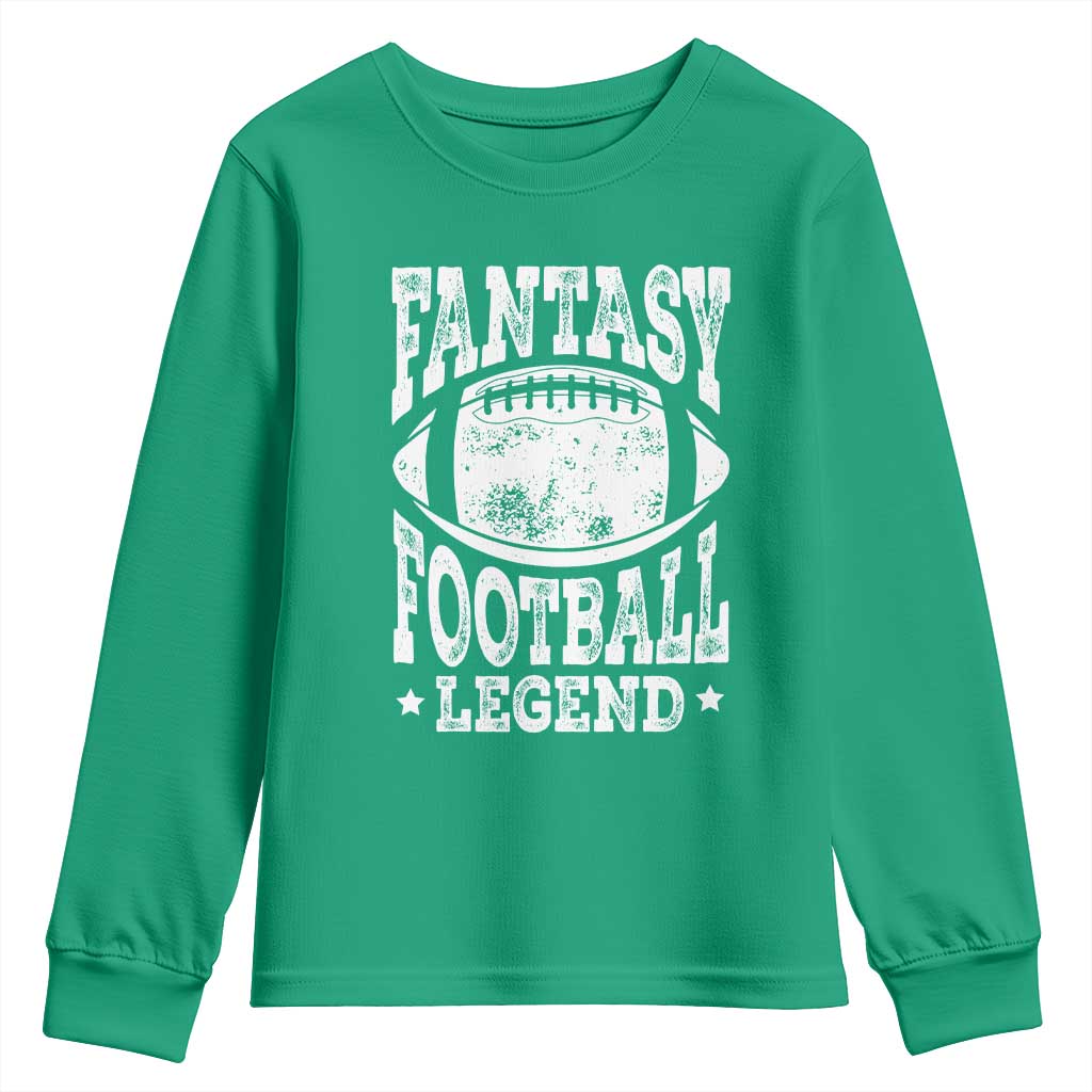 Fantasy Football Legend Youth Sweatshirt Funny Gameday Dad - Wonder Print Shop
