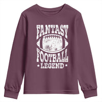 Fantasy Football Legend Youth Sweatshirt Funny Gameday Dad - Wonder Print Shop