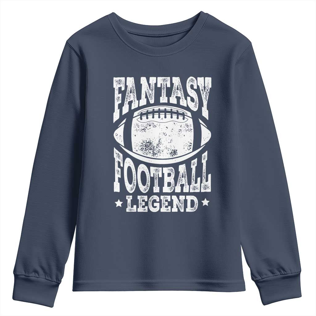 Fantasy Football Legend Youth Sweatshirt Funny Gameday Dad - Wonder Print Shop