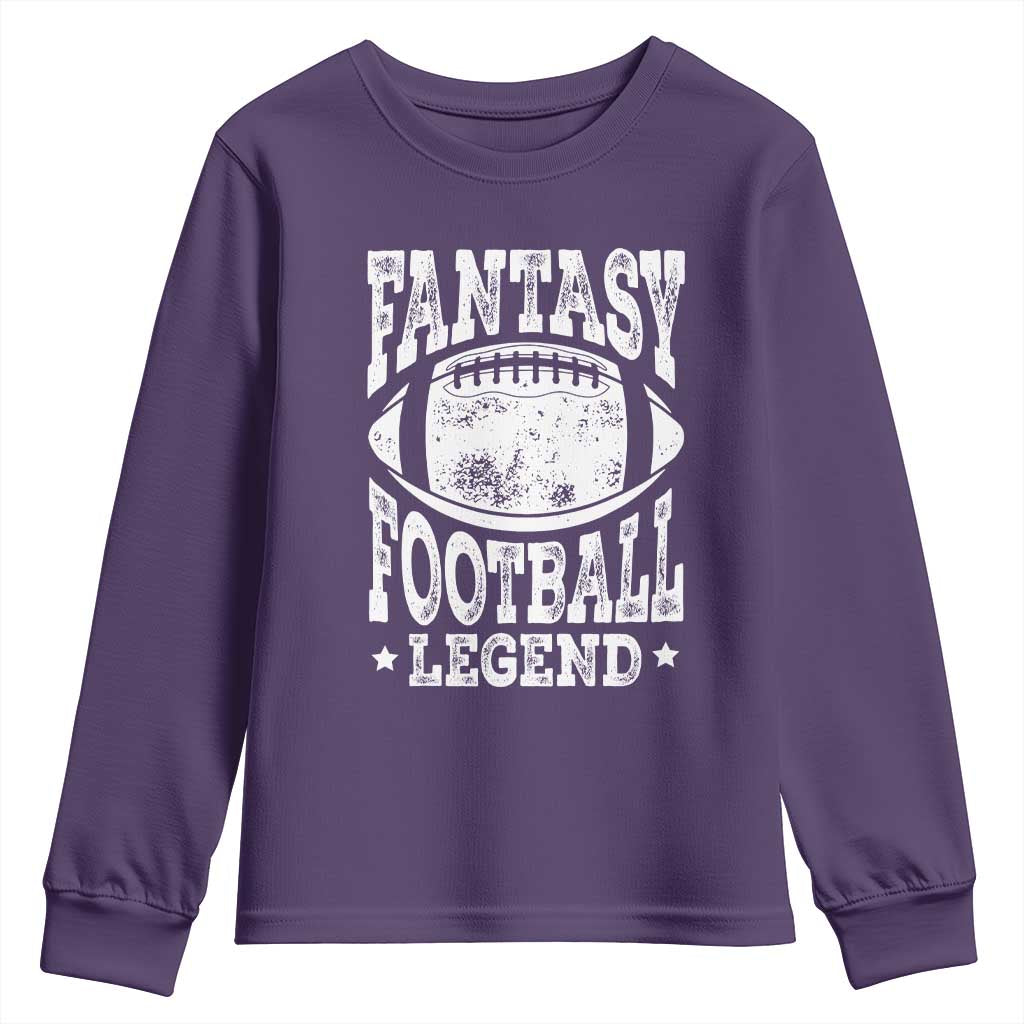 Fantasy Football Legend Youth Sweatshirt Funny Gameday Dad - Wonder Print Shop