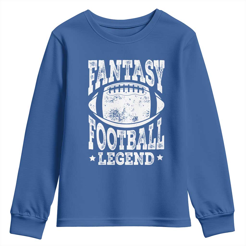 Fantasy Football Legend Youth Sweatshirt Funny Gameday Dad - Wonder Print Shop