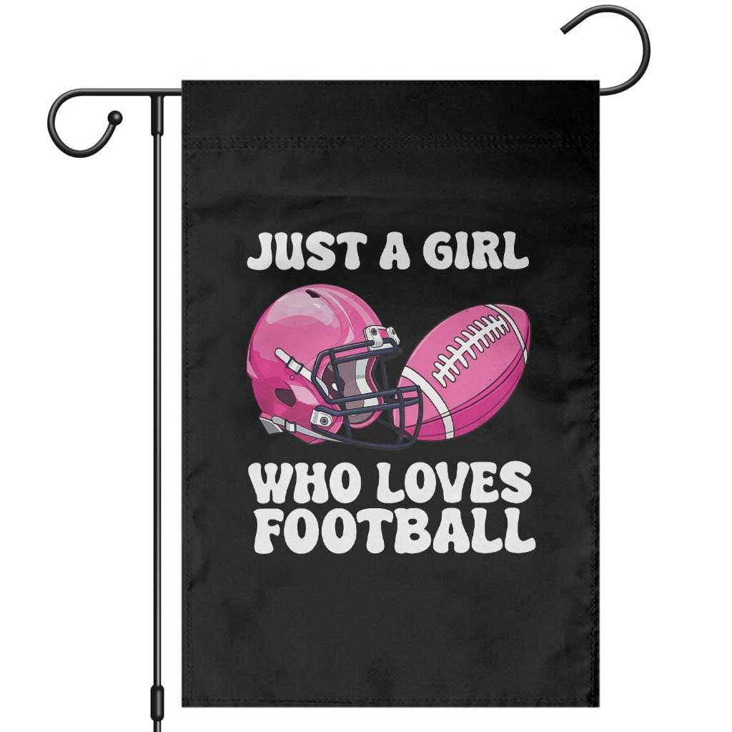 Funny Just A Girl Who Loves Football Garden Flag - Wonder Print Shop