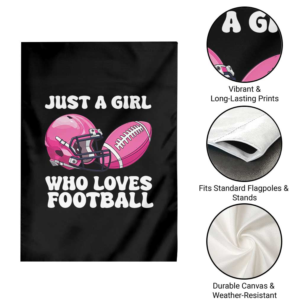 Funny Just A Girl Who Loves Football Garden Flag - Wonder Print Shop