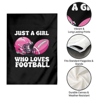 Funny Just A Girl Who Loves Football Garden Flag - Wonder Print Shop