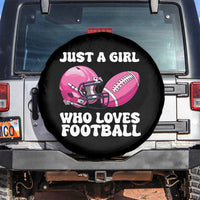 Funny Just A Girl Who Loves Football Spare Tire Cover - Wonder Print Shop