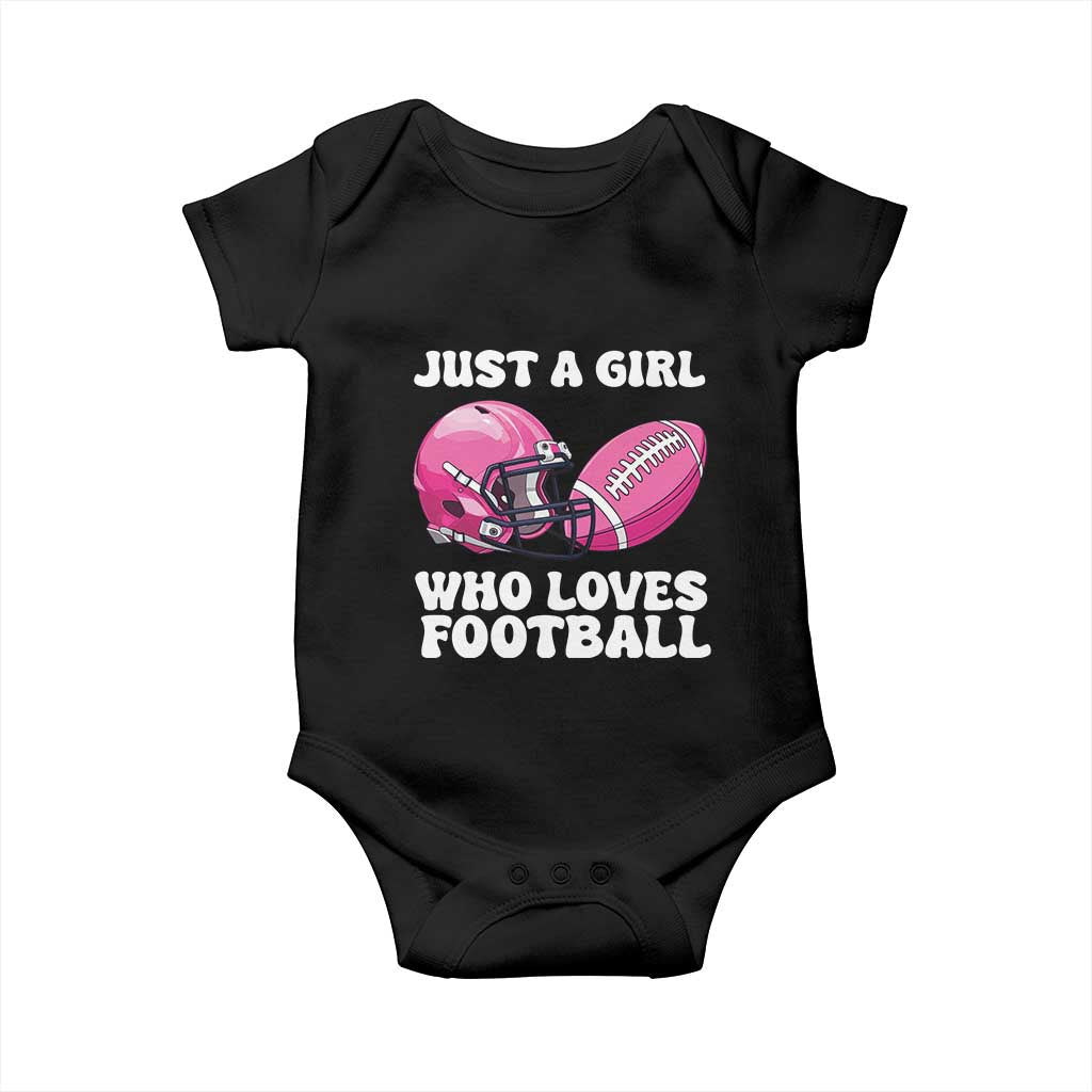 Funny Just A Girl Who Loves Football Baby Onesie - Wonder Print Shop