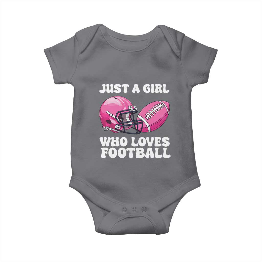 Funny Just A Girl Who Loves Football Baby Onesie - Wonder Print Shop