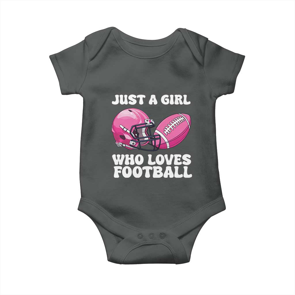 Funny Just A Girl Who Loves Football Baby Onesie - Wonder Print Shop