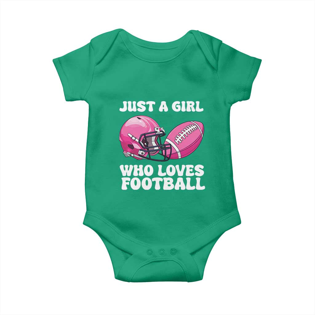 Funny Just A Girl Who Loves Football Baby Onesie - Wonder Print Shop