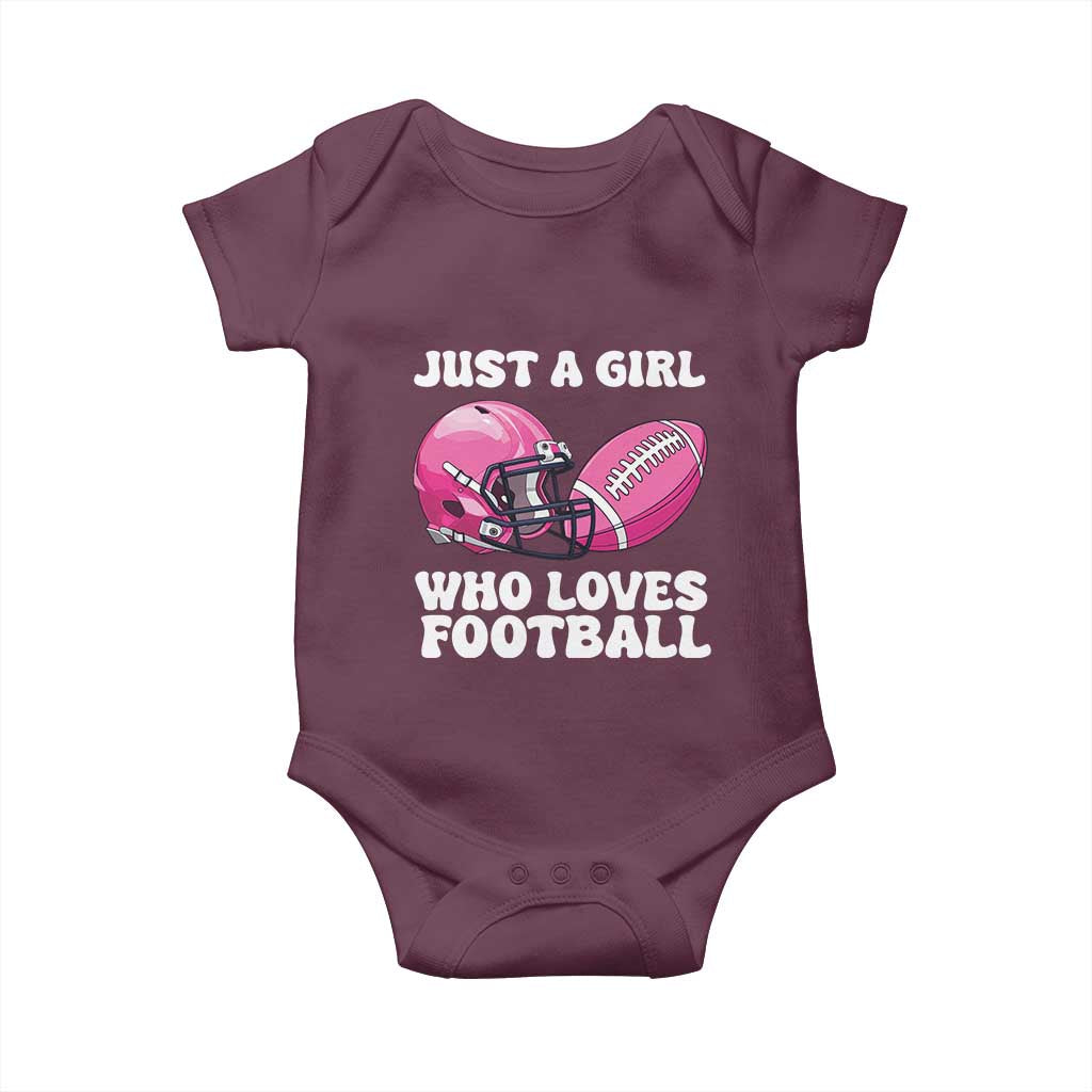 Funny Just A Girl Who Loves Football Baby Onesie - Wonder Print Shop