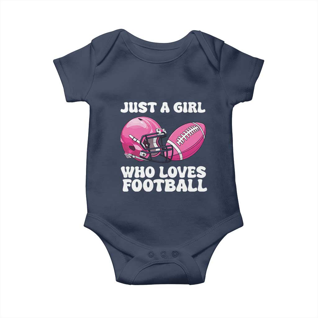 Funny Just A Girl Who Loves Football Baby Onesie - Wonder Print Shop
