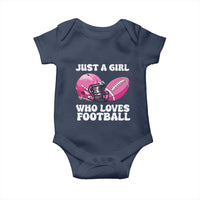Funny Just A Girl Who Loves Football Baby Onesie - Wonder Print Shop