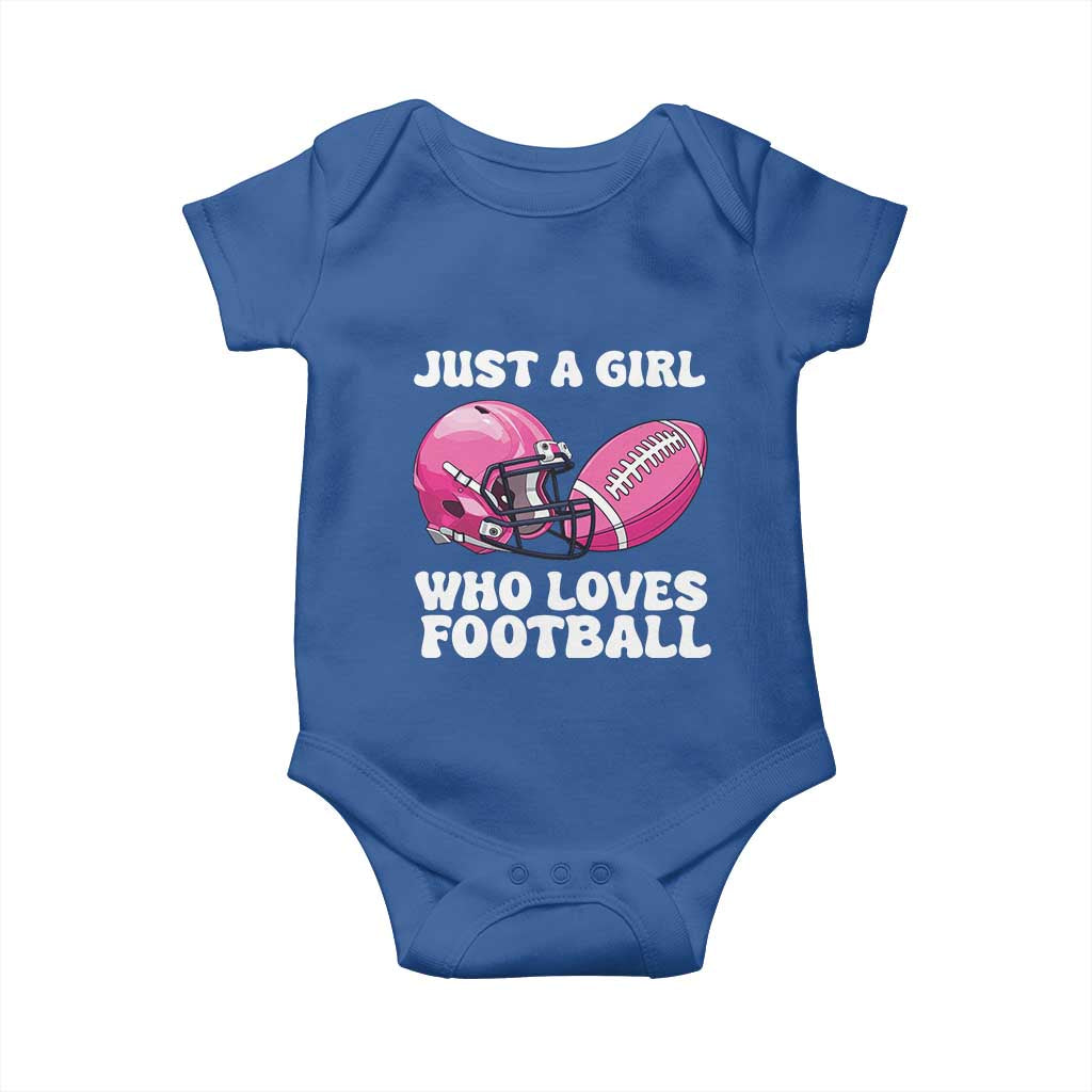 Funny Just A Girl Who Loves Football Baby Onesie - Wonder Print Shop